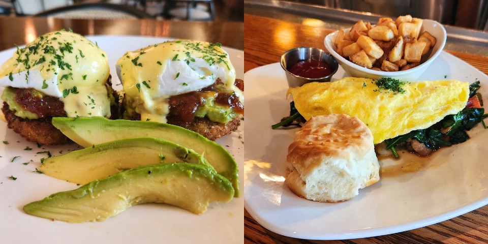 eggs benedict, omelets